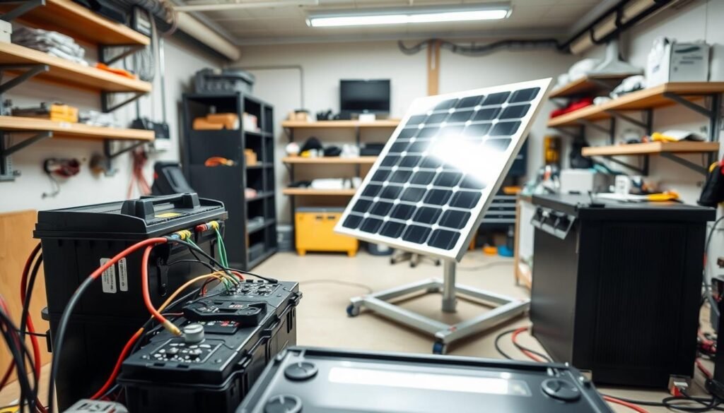 branchement batterie panneau solaire