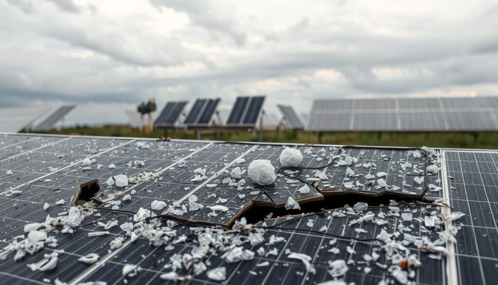 panneau solaire grele